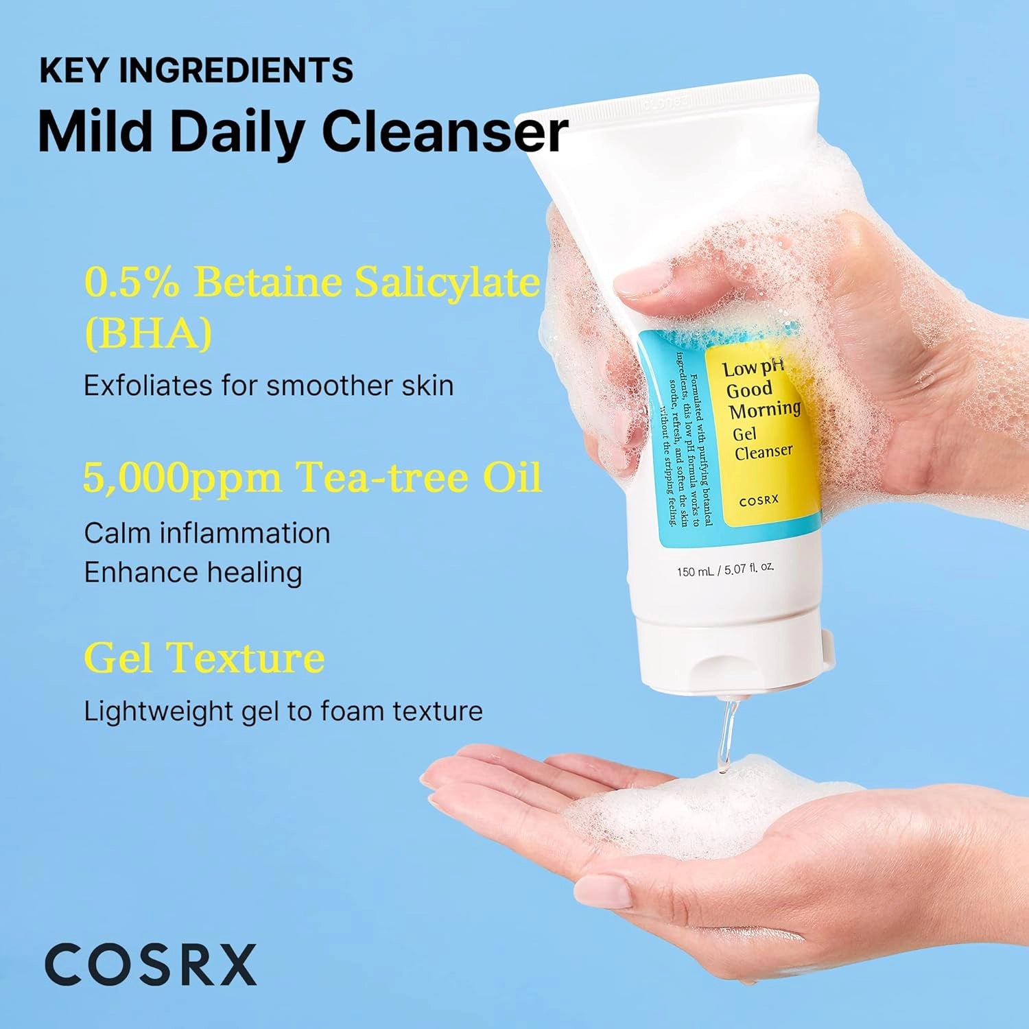 [COSRX] Low pH Good Morning Gel Cleanser - 150ml - SFOILER