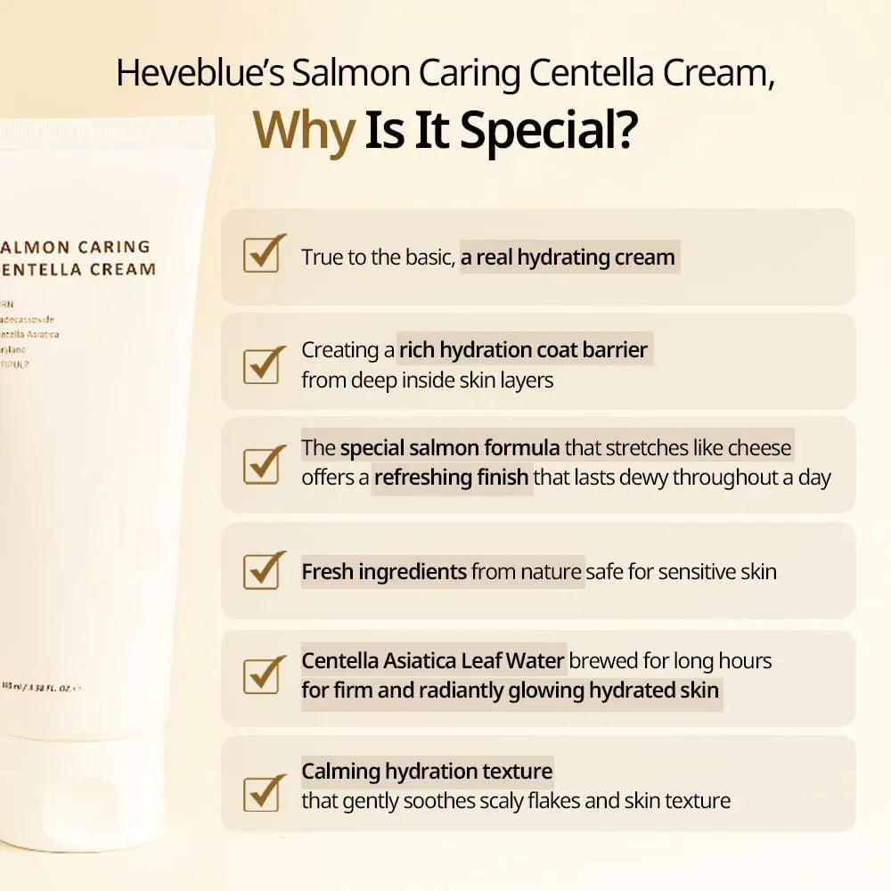 [HEVEBLUE] Salmon Caring Centella Cream Special Set - SFOILER