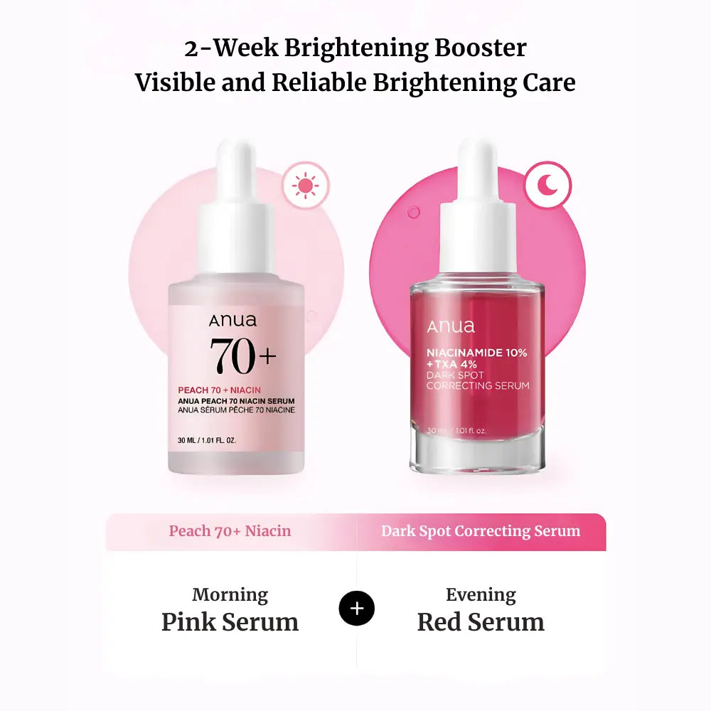 [ANUA] Peach 70% Niacin Serum & NIACINAMIDE 10%+TXA 4% Dark Spot Correcting Serum Set