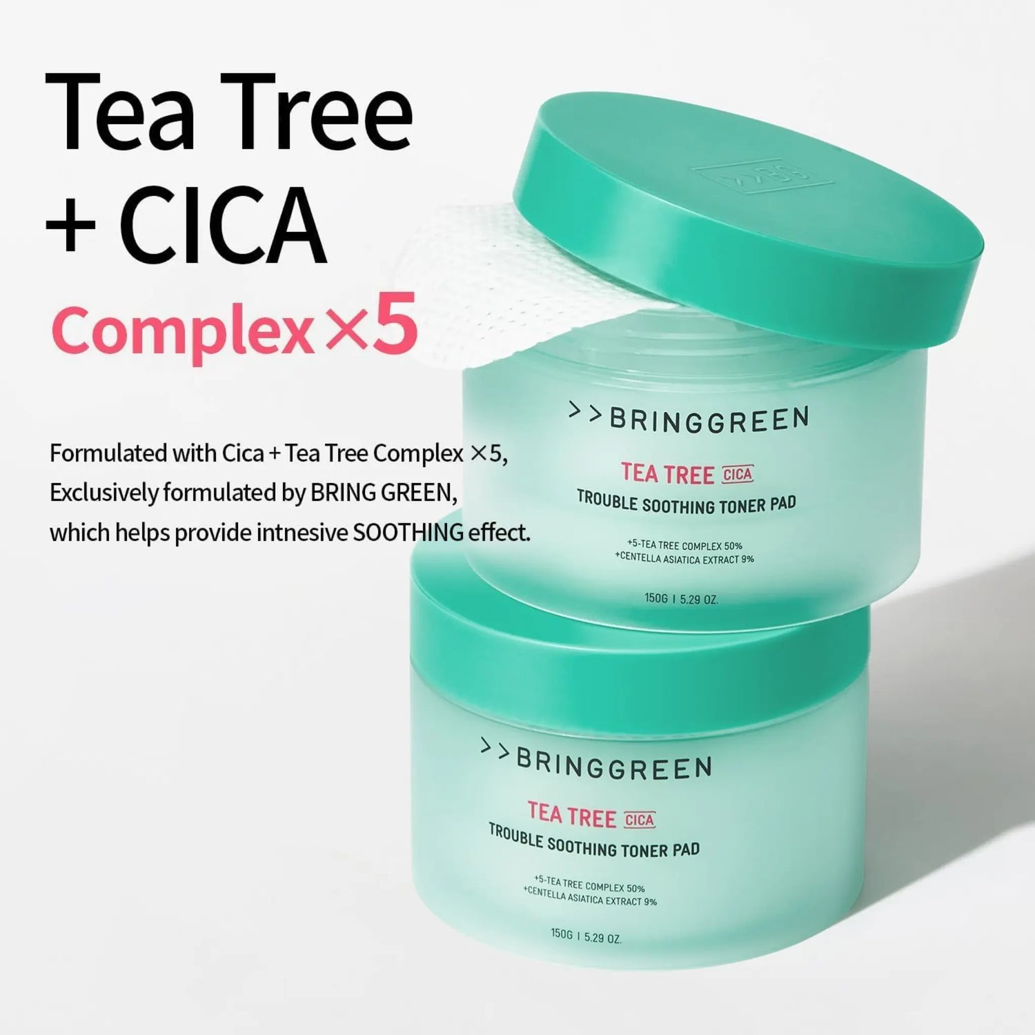 [BRING GREEN X SQUID GAME] Tea Tree Cica Trouble Soothing Toner Pad Special Set