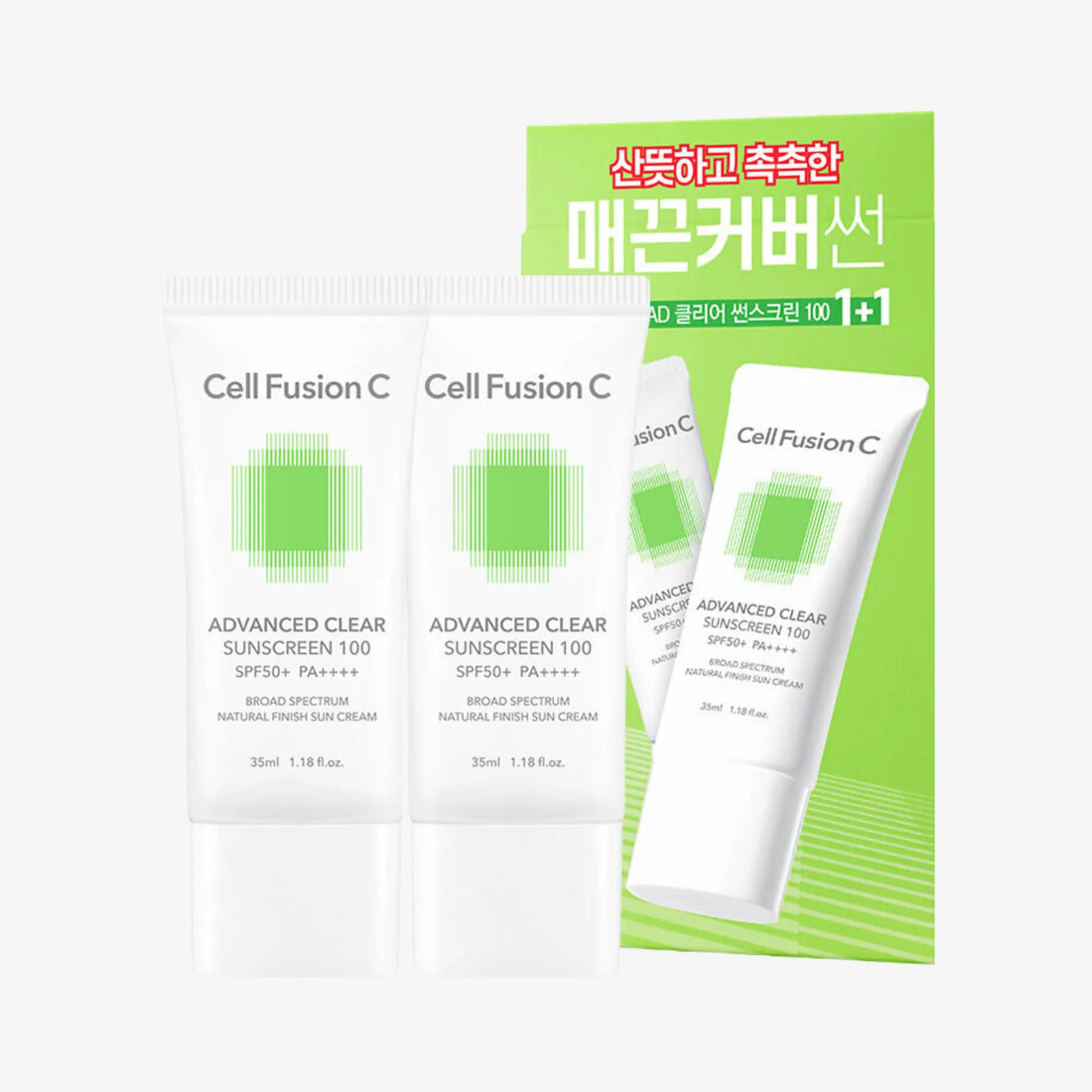 [CELL FUSION C] Advanced Clear Sunscreen SPF50+ PA++++ Twin Pack - 35ml x 2 - SFOILER