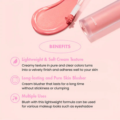 [AMUSE] Soft Cream Cheek – 4 colors / 3g - SFOILER