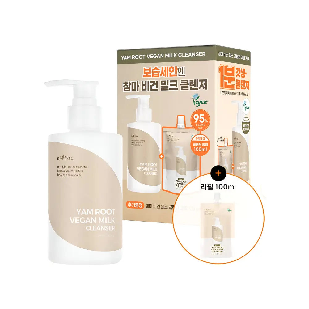 [ISNTREE] Yam Root Vegan Milk Cleanser Refill Set - SFOILER