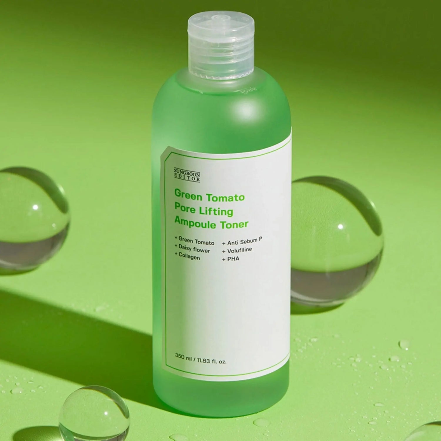 [SUNGBOON EDITOR] Green Tomato Pore Lifting Ampoule Toner  350ml - SFOILER