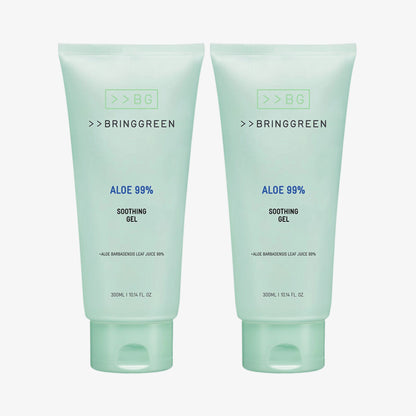 [BRINGGREEN] Aloe 99% Soothing Gel TWIN PACK - 300ml x 2 - SFOILER