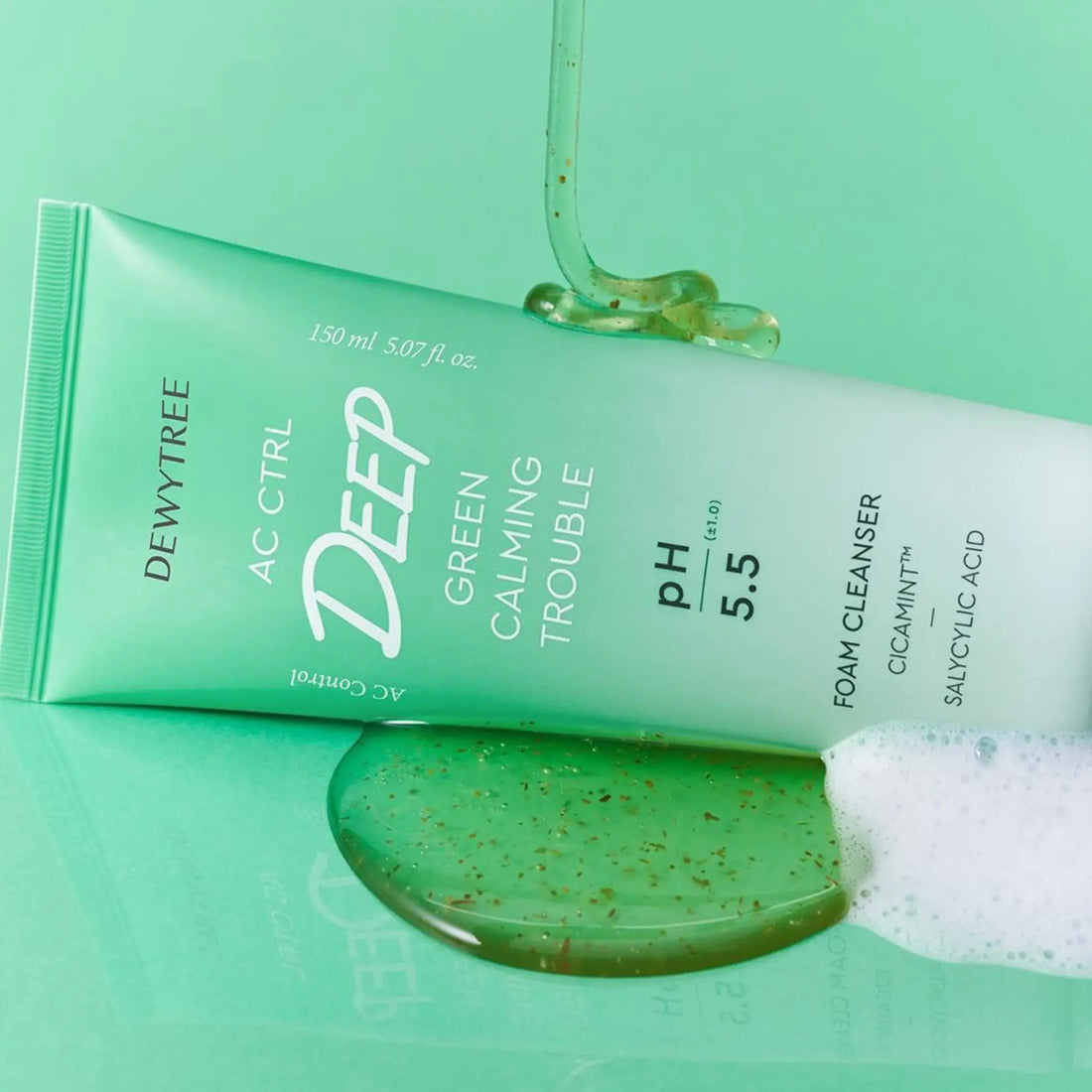 [DEWYTREE] AC CTRL Deep Green Calming Trouble Foam Cleanser – 150ml - SFOILER