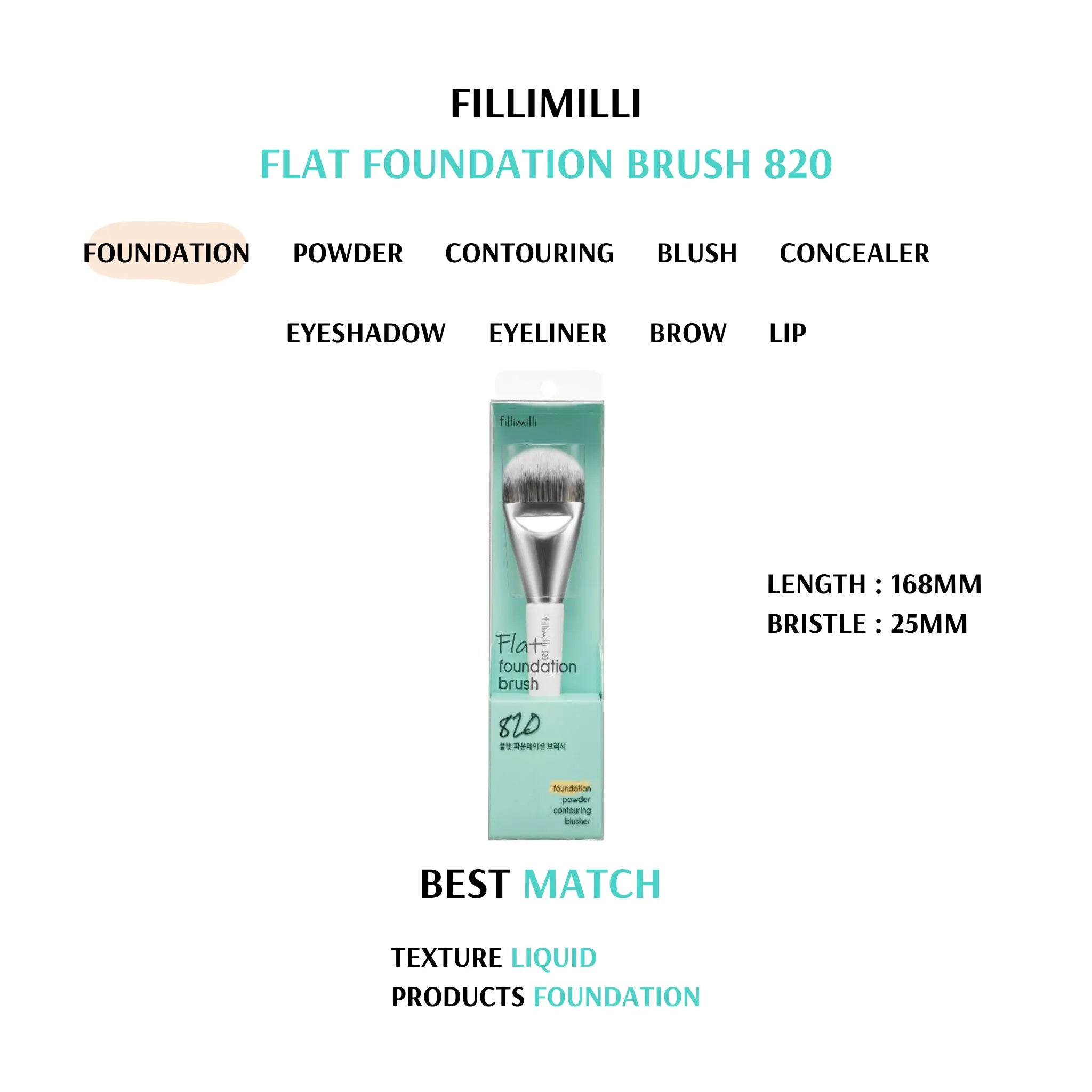 [FILLIMILLI] Fillimilli Flat Foundation Brush 820 - SFOILER