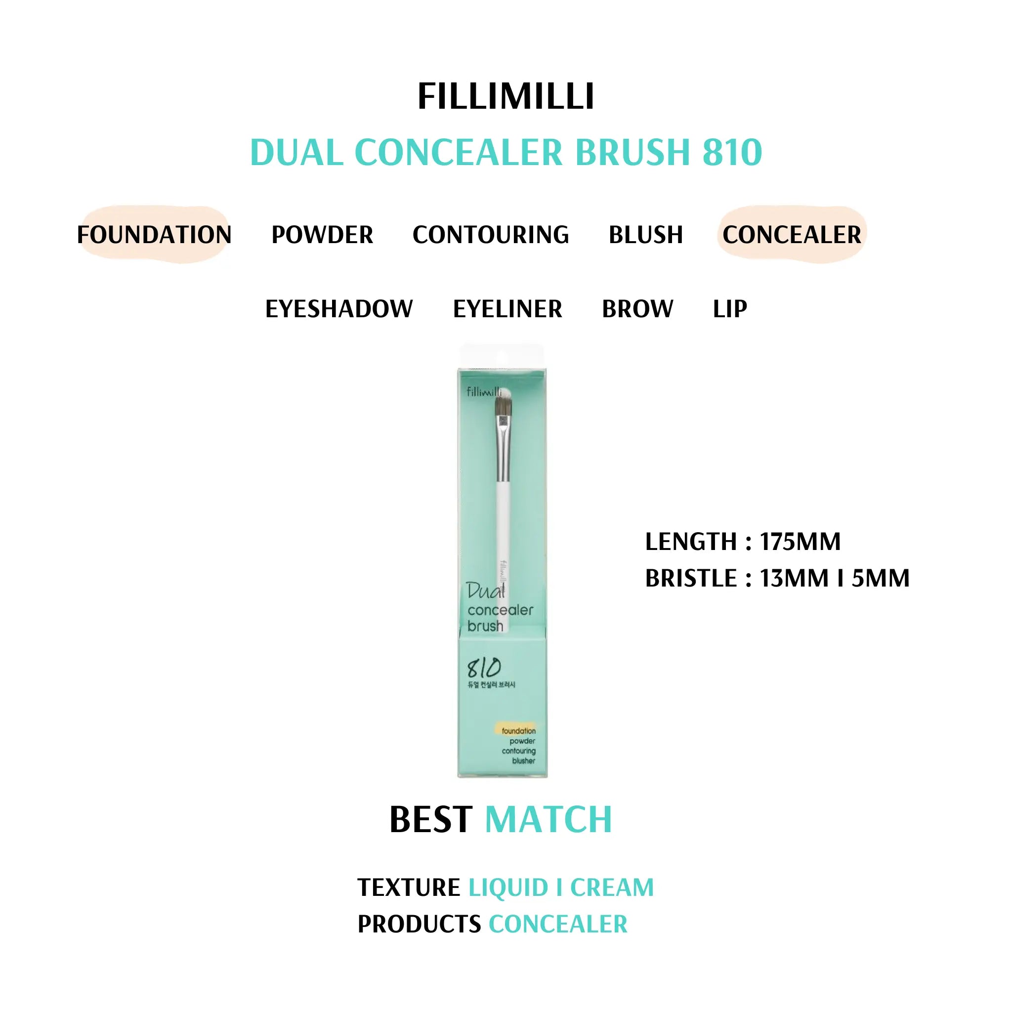 [FILLIMILLI] Fillimilli Dual Concealer Brush 810 - SFOILER