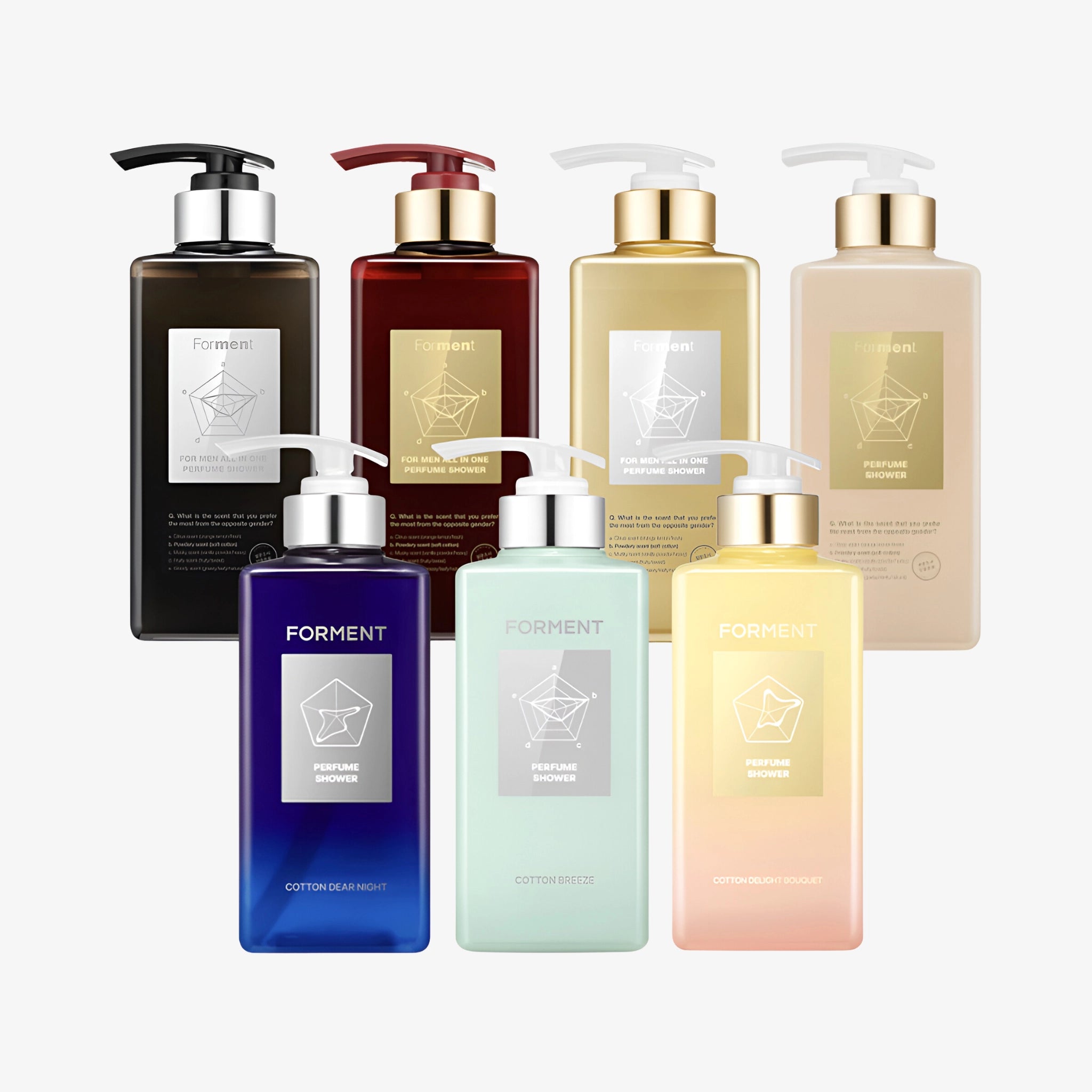 [FORMENT] All In One Perfume Shower – 7 scents / 500ml - SFOILER