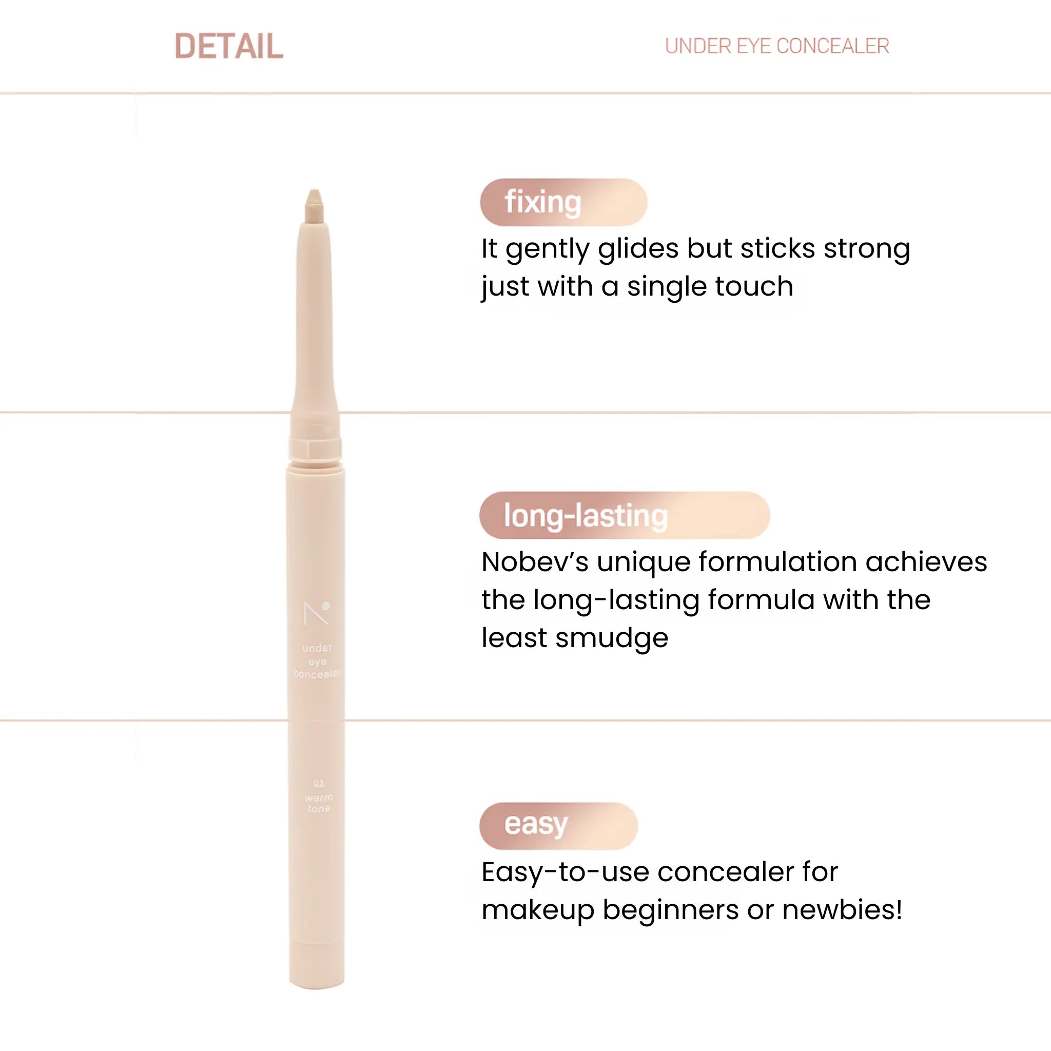 [NOBEV] Under Eye Concealer – 2 colors / 0.4g - SFOILER