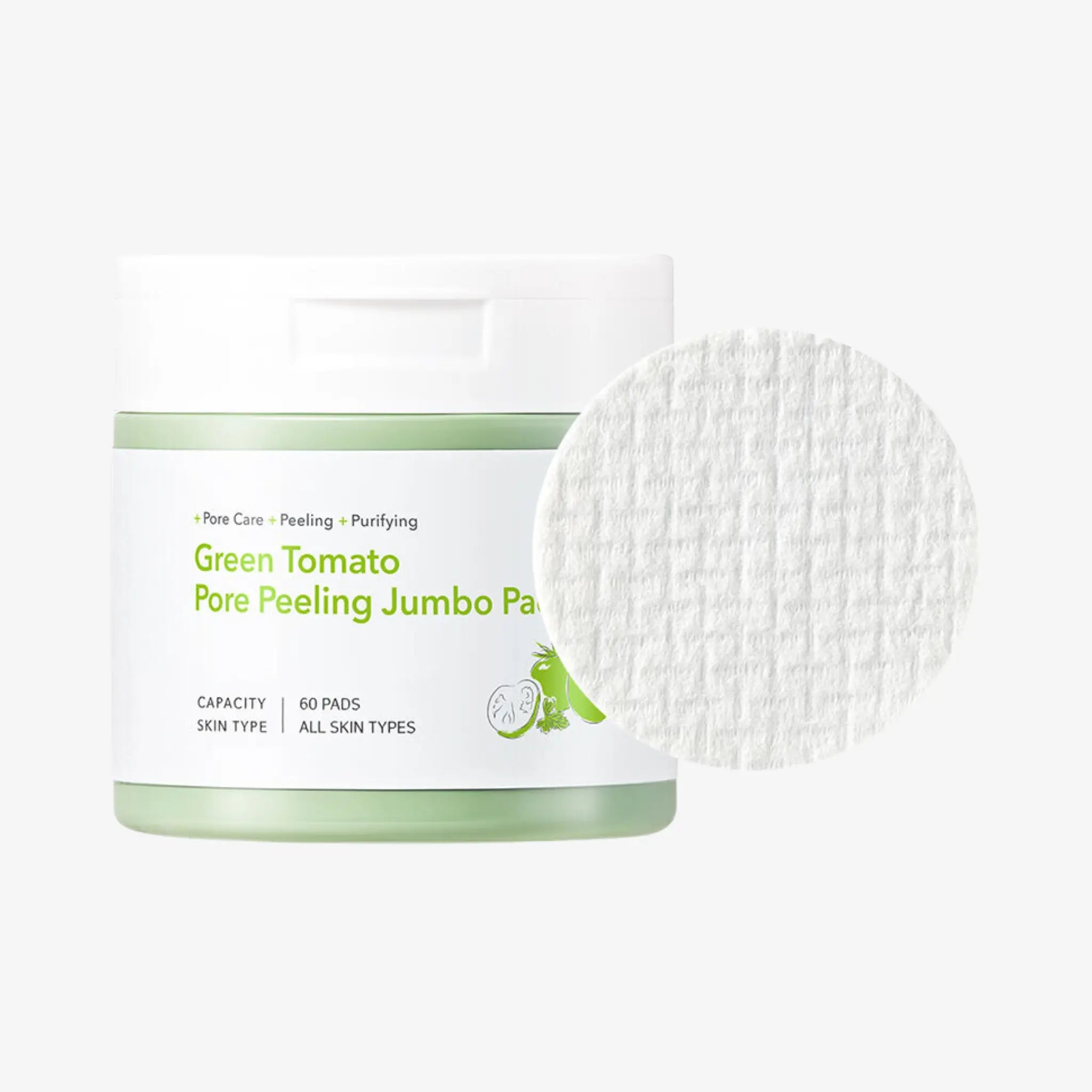 [SUNGBOON EDITOR] Green Tomato Pore Peeling Jumbo Pad – 60 PADS / 120ml